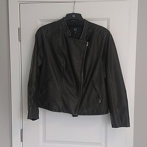 G by Giuliana Faux Leather Moto Jacket